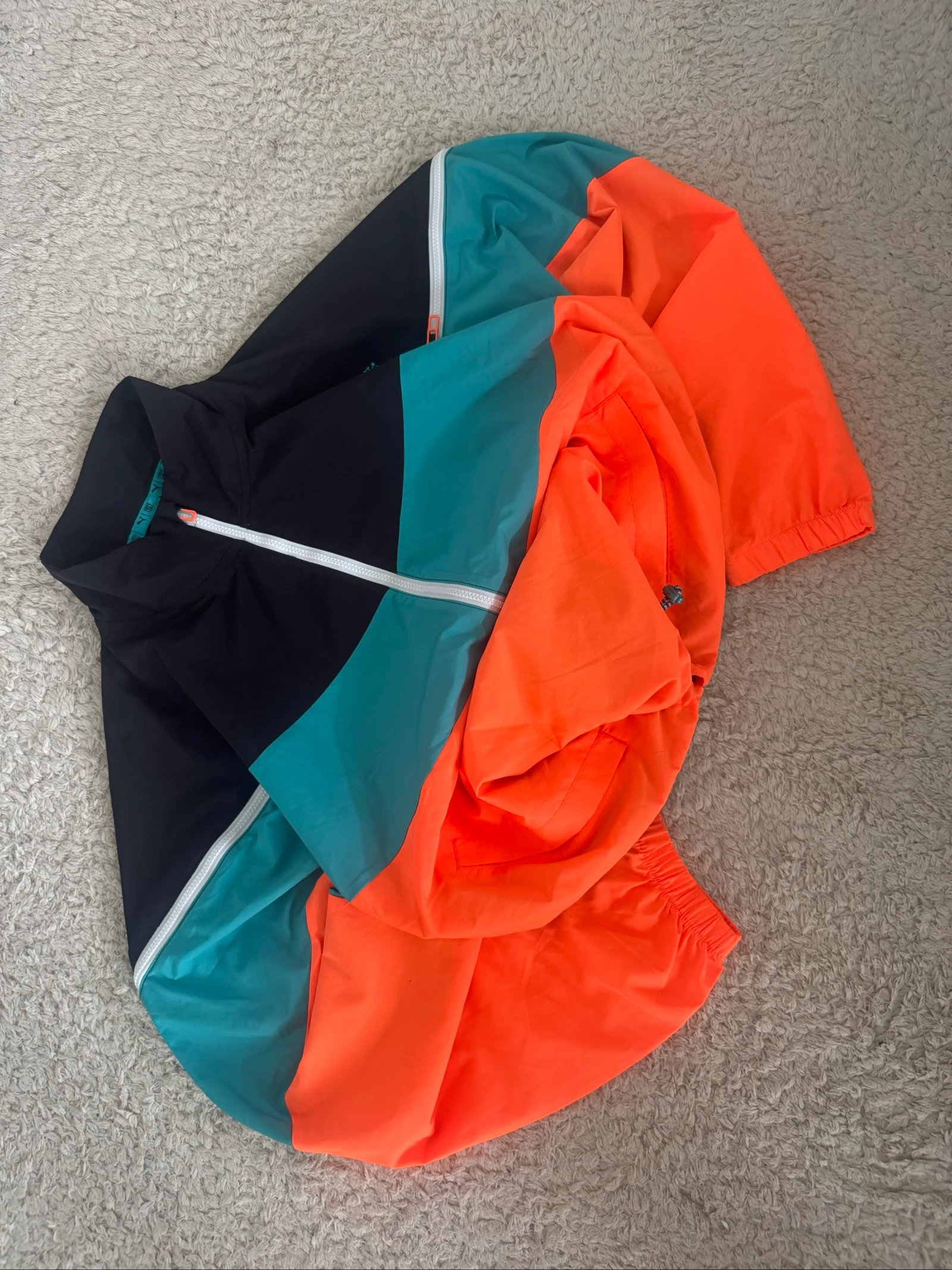 Puma Cropped Windbreaker Zomer Vintage Jas Dames M Hardlopen Colorblock Lichtgewicht – photo 2